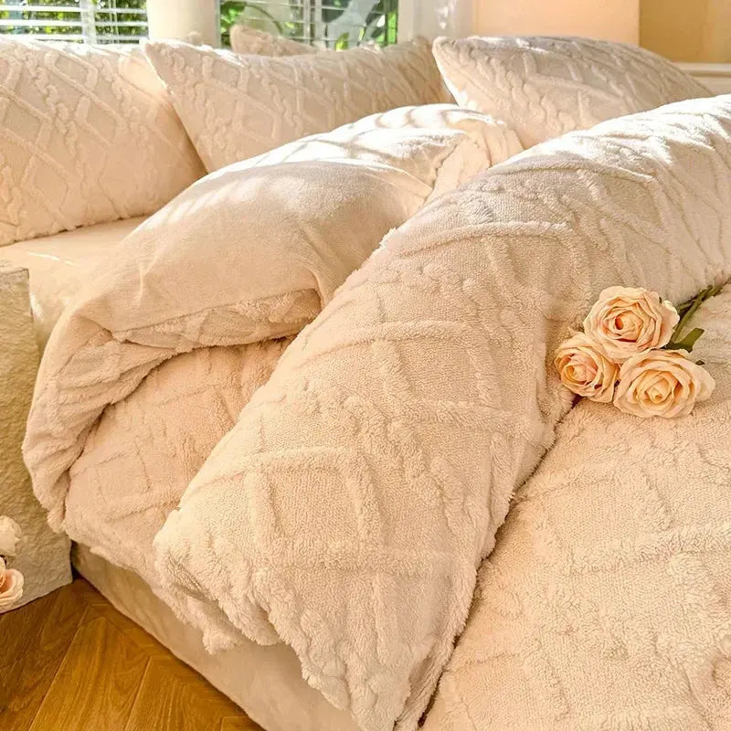 Couverture Polaire beige