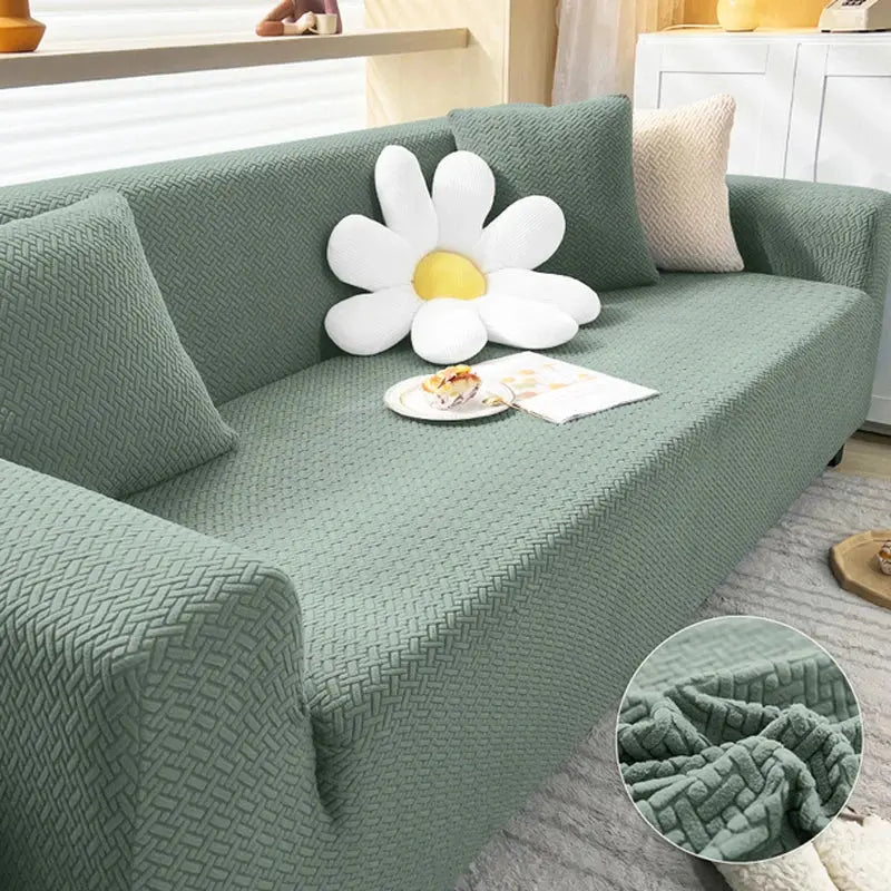 Couverture canapé vert