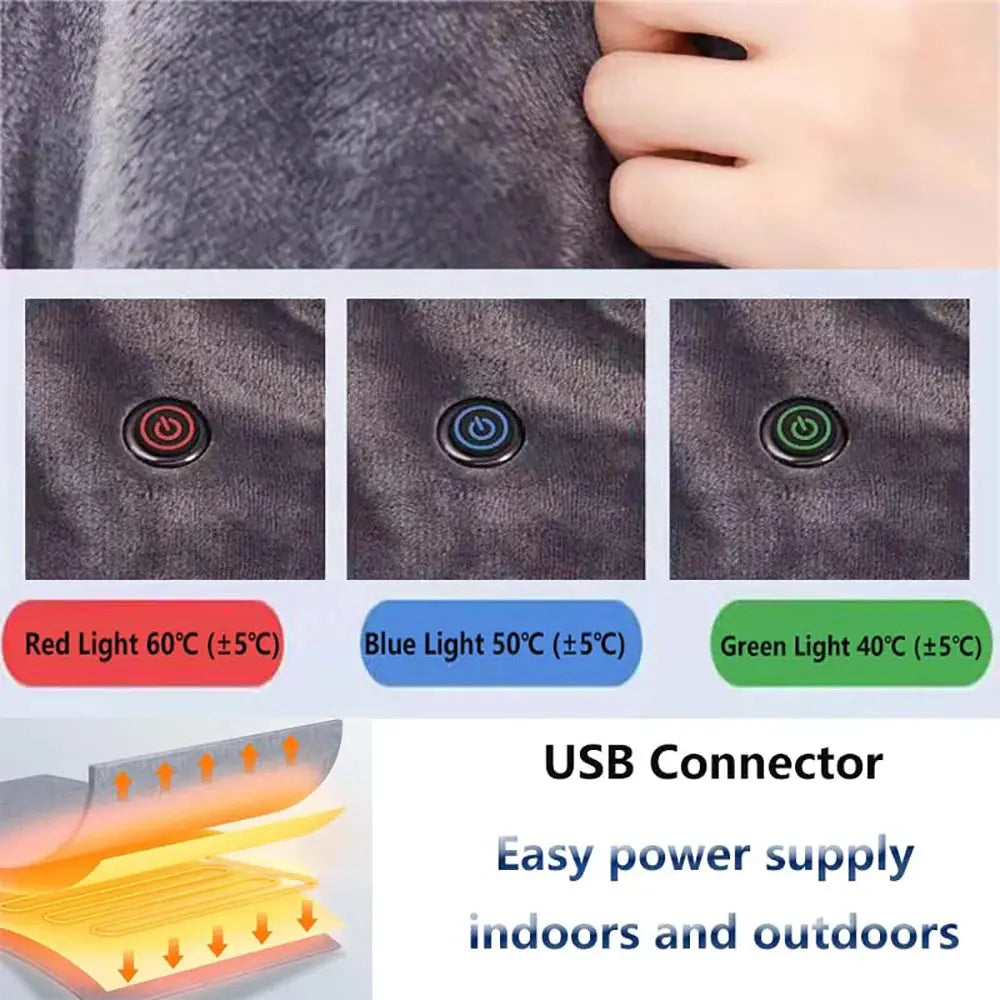 Couverture chauffante USB