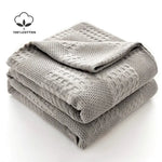 Soft and Breathable Waffle Cotton Blanket - Vignette | Couvertures Cosy