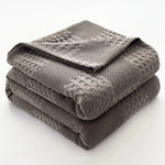 Soft and Breathable Waffle Cotton Blanket - Vignette | Couvertures Cosy
