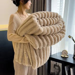 Thick Fleece Blanket - Vignette | Couvertures Cosy