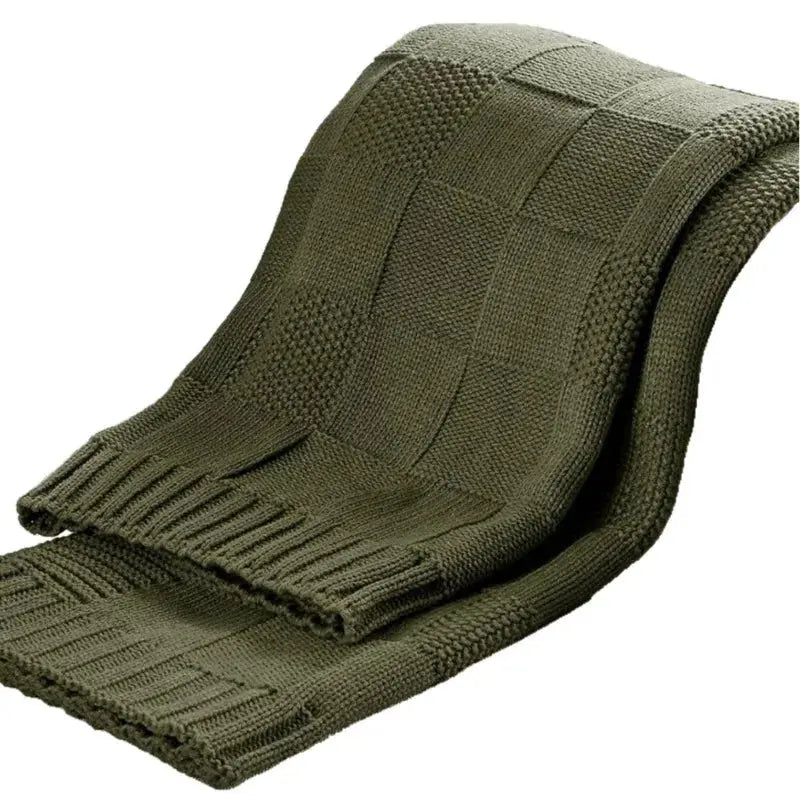 Couverture tricotée en laine